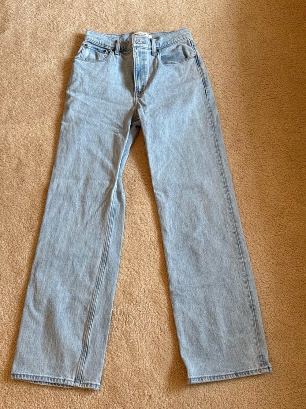 Abercrombie & Fitch Light Blue Relaxed High Rise Jeans